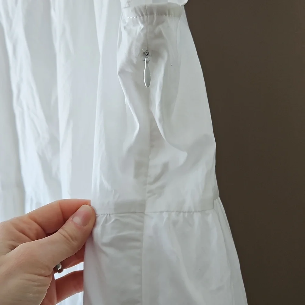J. Crew White Ruffle Sleeve Dress - Picture 4 of 10